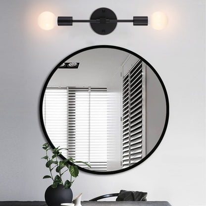 2 Lights Bathroom Wall Sconce Vanity Modern Industrial Wall Lamp Pole Wall Mount Lighting Fixture（Gold/Black Color）
