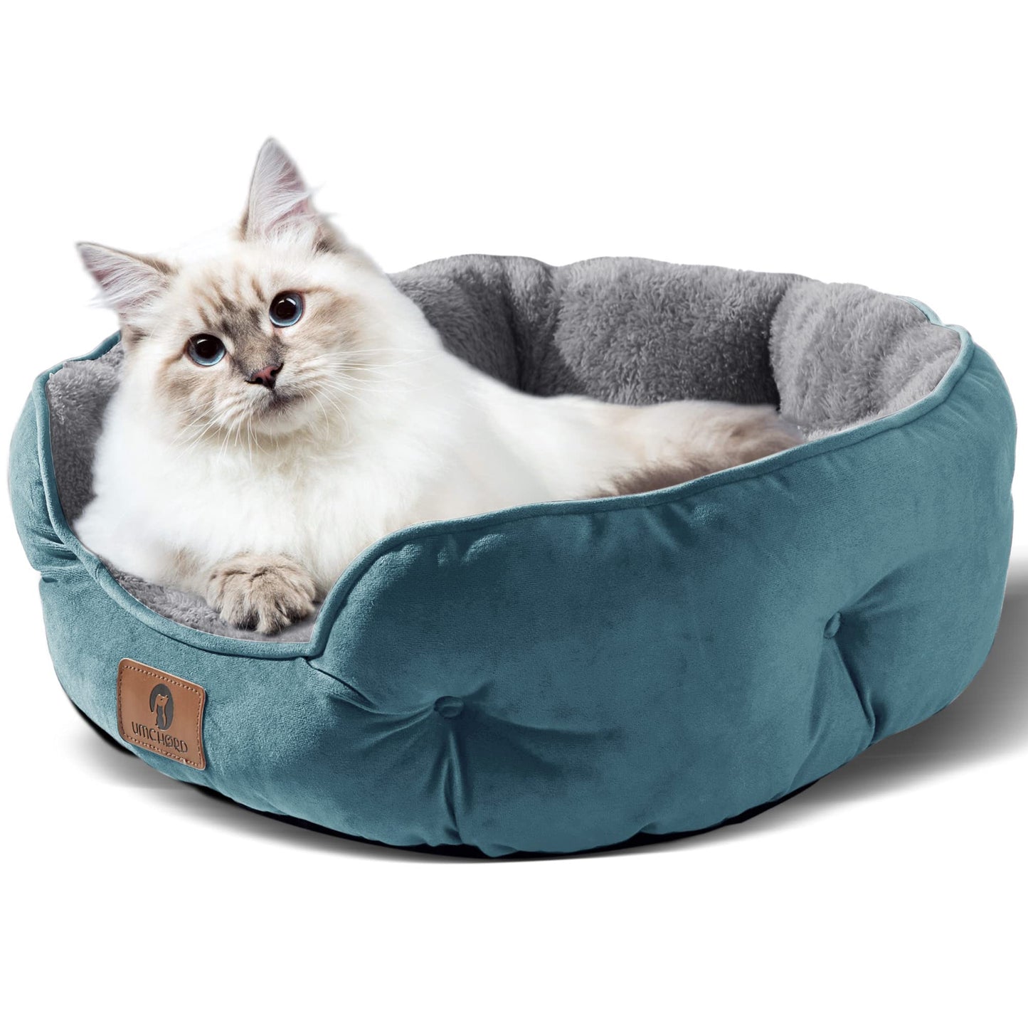 Asvin Small Dog Bed for Small Dogs, Cat Beds for Indoor Cats, Pet Bed for Puppy and Kitty, Extra Soft & Machine Washable with Anti-Slip & Water-Resistant Oxford Bottom, Grey, 20 inches