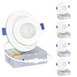 Ensenior 4 Pack 4 inch Gimbal Led Recessed Light with Junction Box, 90° Adjustable Directional Eyeball Lighting, Dimmable, 2700K/3000K/3500K/4000K/5000K, 900LM, 9W=100W-FCC Certified