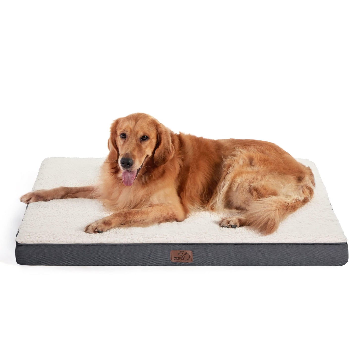 Bedsure Dog Bed for Large Dogs - Orthopedic Waterproof Puppy Beds with Removable Washable Cover, Egg Crate Foam Pet Mat, Suitable for Pet Up to 65 lbs