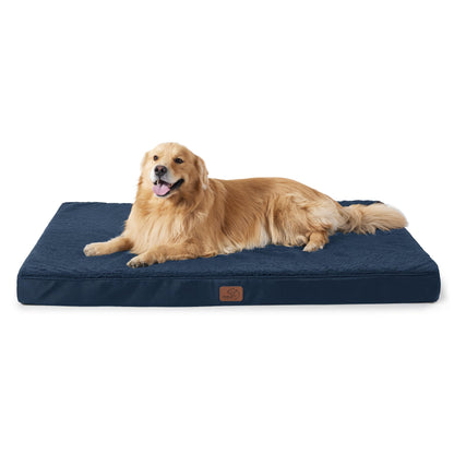 Bedsure Dog Bed for Large Dogs - Orthopedic Waterproof Puppy Beds with Removable Washable Cover, Egg Crate Foam Pet Mat, Suitable for Pet Up to 65 lbs