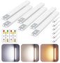 12" Thin Motion-Activated Under Cabinet Lighting, Aluminum Alloy Under Counter Lights for Kitchen, 3-Color-Temps Magnetic Closet Lights, Rechargeable Motion Sensor Light Indoor (4Pack, Silver)