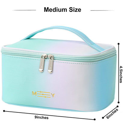 Meiyuuo Cute Makeup Bag Small Cosmetic Bags for Women Girls Gift for Teens Medium Pouch for Purse Essentials Toiletry Zip Pouch PU Waterproof Organizer Case (Cow Print)