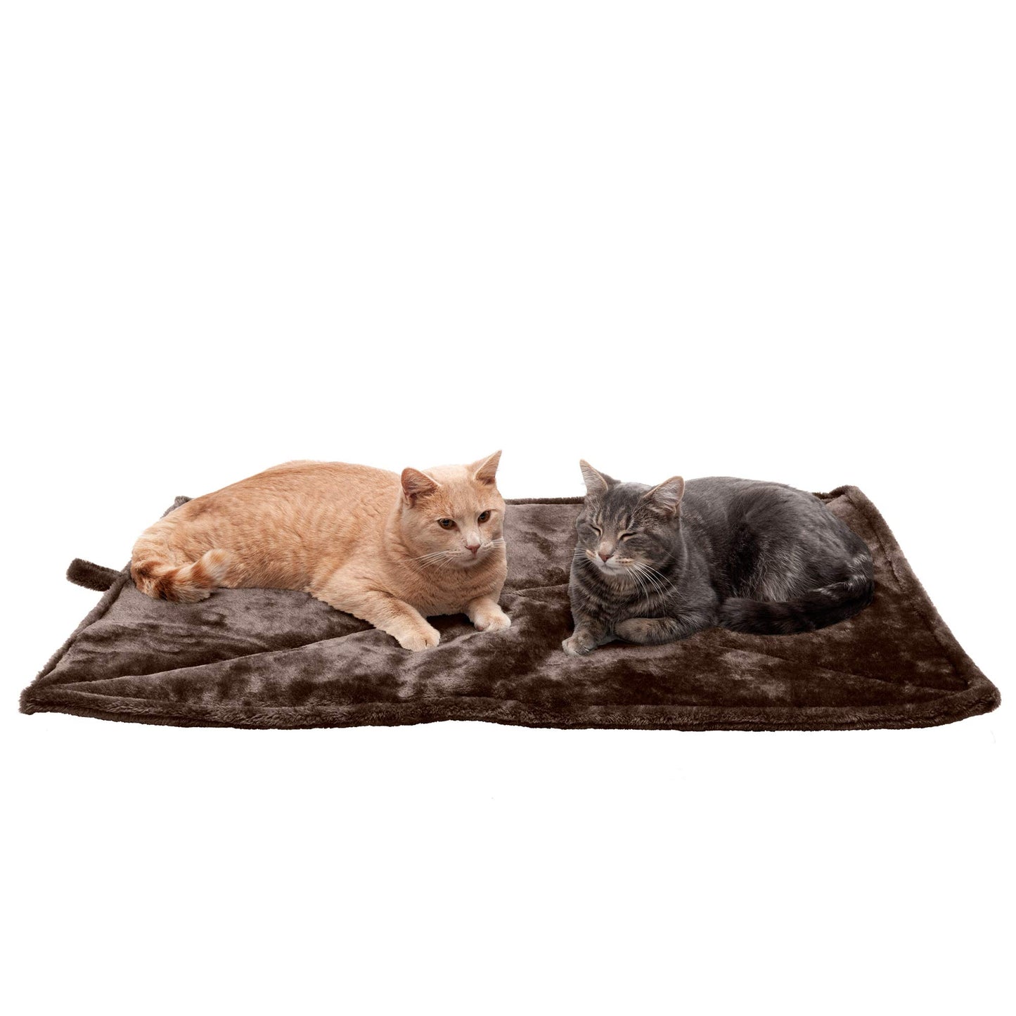 Furhaven ThermaNAP Self-Warming Cat Bed for Indoor Cats & Small Dogs, Washable & Reflects Body Heat - Quilted Faux Fur Reflective Bed Mat - Gray, Small