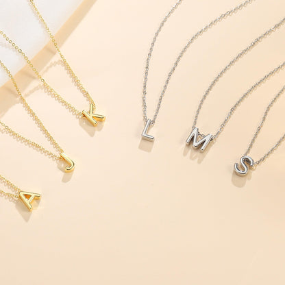 IEFWELL Dainty Initial Necklaces for Women Girls - 14K Gold White Gold Plated Letter A-Z Necklace Simple Choker Chain Necklaces, Layered Gold Jewelry for Women Teen Girls Gifts