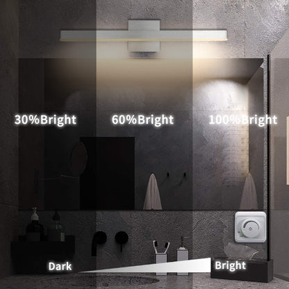 Joossnwell Black Bathroom Vanity Light Fixtures Dimmable 5CCT LED Bathroom Lighting Bar 15.75 Inch Modern Bath Lights Fixture Over Mirror 12W