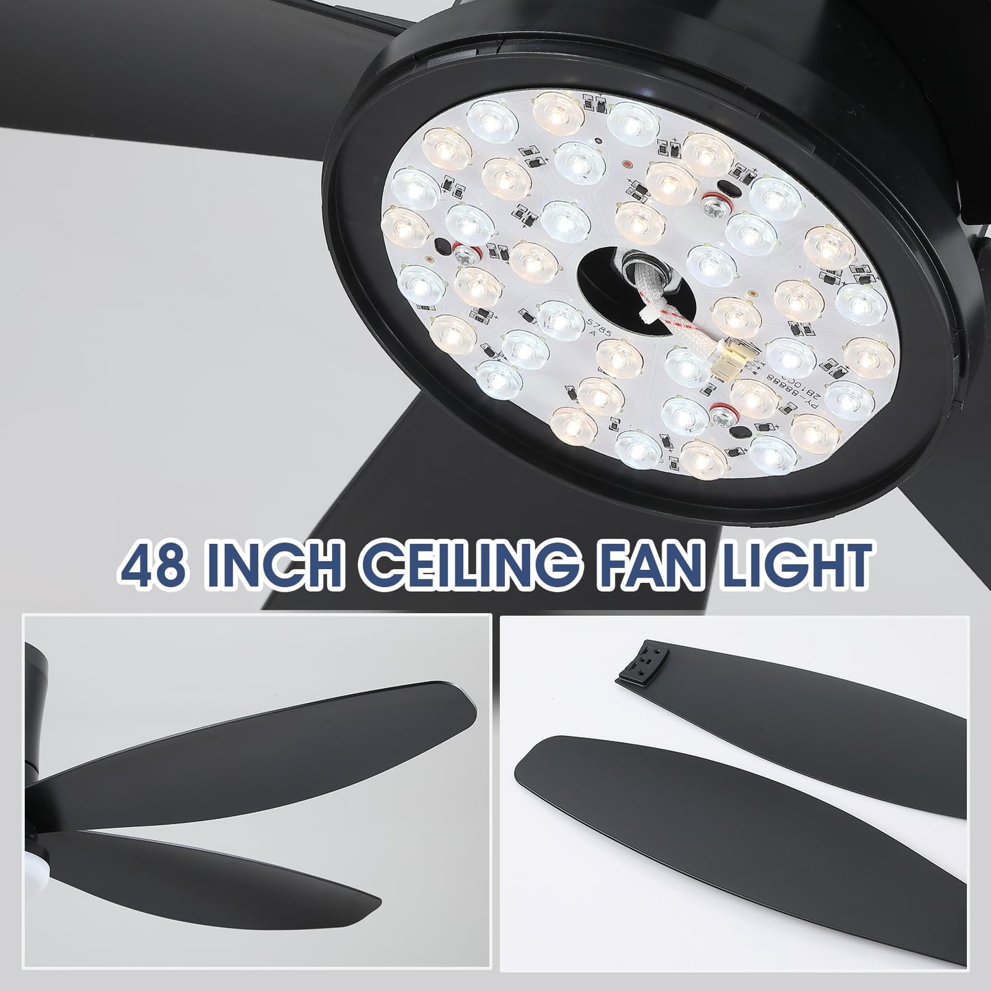 Ceiling Fans with Lights-36 Low Profile Ceiling Fan with Light and Remote/APP Control,Flush Mount,DC Reversible,LED Dimmable Blakc Ceiling Fans for Bedroom,Indoor/Outdoor Patio Use