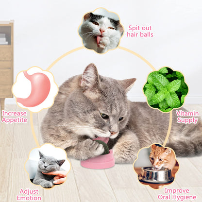 3 Pack Catnip Balls, Catnip Ball for Cats Wall, Edible Kitty Toys for Cats Lick, Safe Healthy Kitten Chew Toys, Teeth Cleaning Dental Cat Toys, Cat Wall Treats (Green)