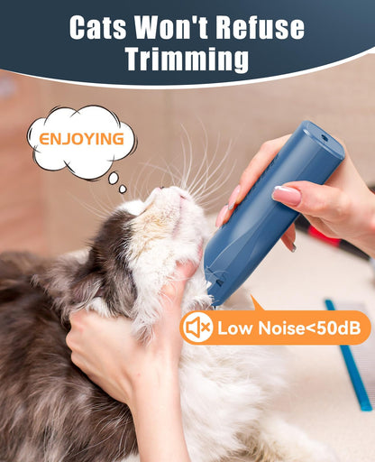 oneisall Pet Clipper for Cat Matted Hair, Pet Shaver for Cats Quiet Pet Hair Clippers Cordless Cat Clippers for Matted Hair Cat Clippers for Long Hair(Standard Blade)