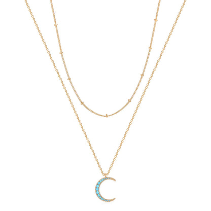 MEVECCO Layered Heart Necklace Pendant Handmade 18k Gold Plated Dainty Gold Choker Arrow Bar Layering Long Necklace for Women