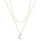 MEVECCO Layered Heart Necklace Pendant Handmade 18k Gold Plated Dainty Gold Choker Arrow Bar Layering Long Necklace for Women