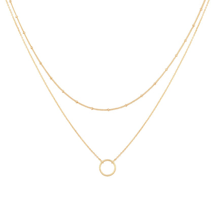 MEVECCO Layered Heart Necklace Pendant Handmade 18k Gold Plated Dainty Gold Choker Arrow Bar Layering Long Necklace for Women