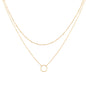 MEVECCO Layered Heart Necklace Pendant Handmade 18k Gold Plated Dainty Gold Choker Arrow Bar Layering Long Necklace for Women