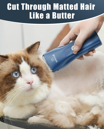 oneisall Pet Clipper for Cat Matted Hair, Pet Shaver for Cats Quiet Pet Hair Clippers Cordless Cat Clippers for Matted Hair Cat Clippers for Long Hair(Standard Blade)