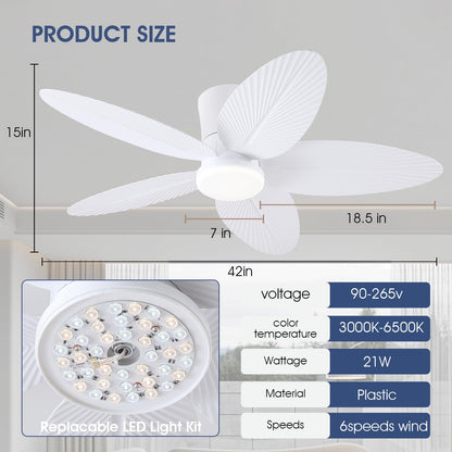Ceiling Fans with Lights-36 Low Profile Ceiling Fan with Light and Remote/APP Control,Flush Mount,DC Reversible,LED Dimmable Blakc Ceiling Fans for Bedroom,Indoor/Outdoor Patio Use