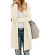OUGES Women's Open Front Cardigan Shirt with Pockets Long Sleeve Lightweight Coat