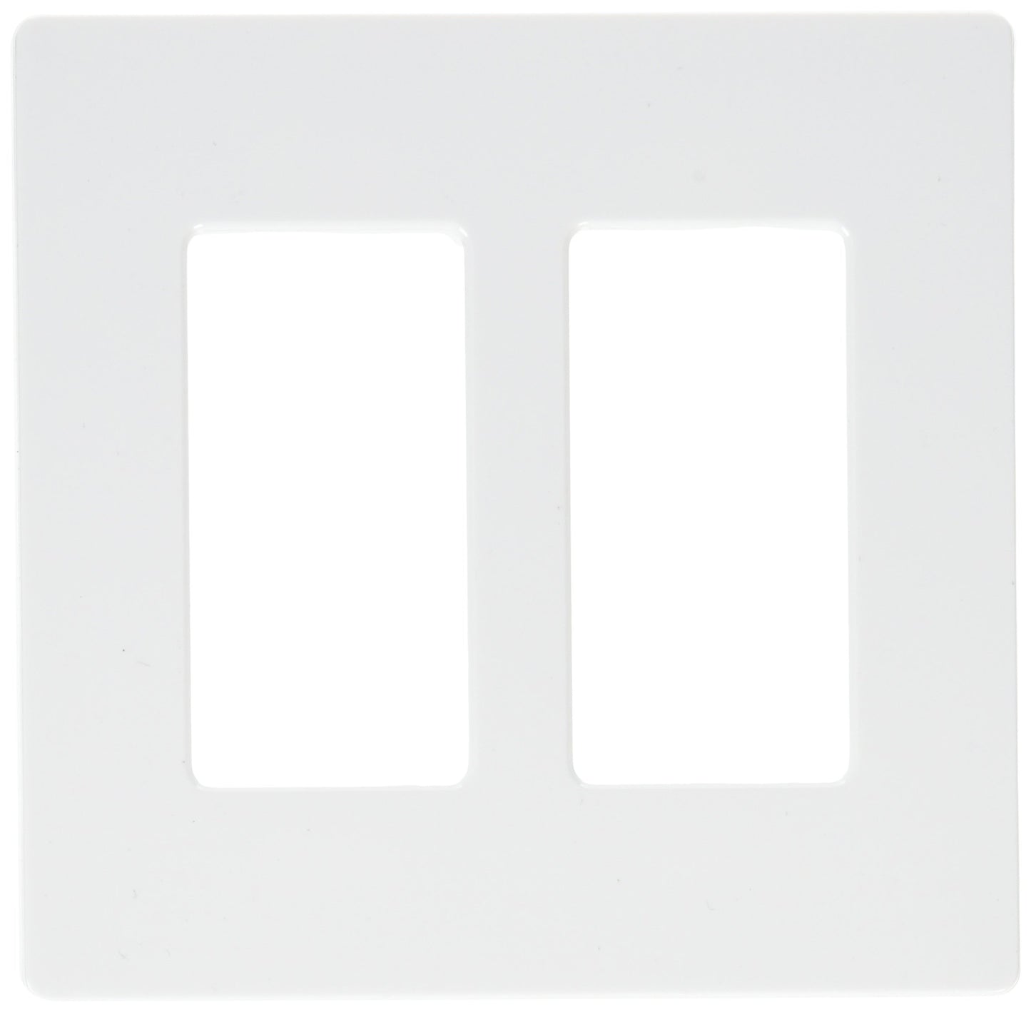 Lutron Claro 2 Gang Decorator/Rocker Wallplate, Gloss, Gray (1-Pack) | CW-2-GR