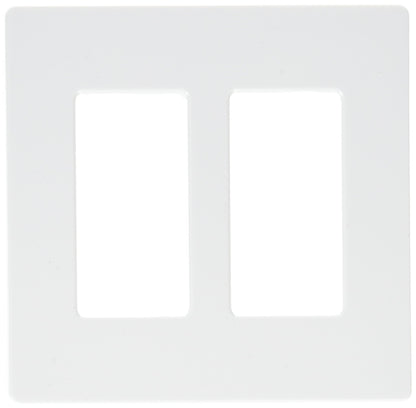 Lutron Claro 2 Gang Decorator/Rocker Wallplate, Gloss, Gray (1-Pack) | CW-2-GR