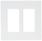 Lutron Claro 2 Gang Decorator/Rocker Wallplate, Gloss, Gray (1-Pack) | CW-2-GR