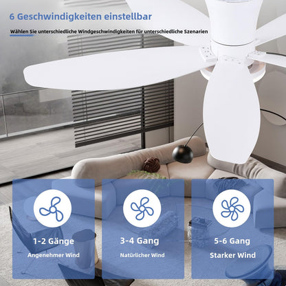 Ceiling Fans with Lights-36 Low Profile Ceiling Fan with Light and Remote/APP Control,Flush Mount,DC Reversible,LED Dimmable Blakc Ceiling Fans for Bedroom,Indoor/Outdoor Patio Use