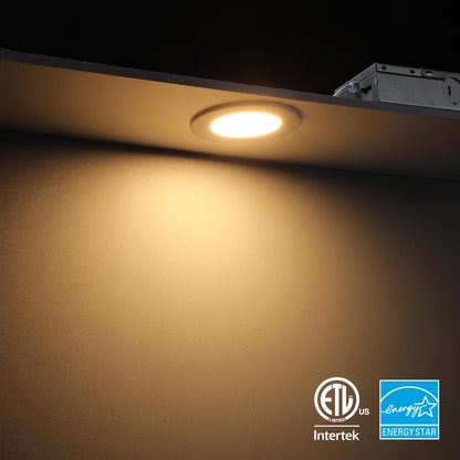 TORCHSTAR Basic Series 12-Pack 6 Inch Ultra-Thin LED Recessed Lighting with Junction Box, CRI90, Aluminum, 5000K Daylight, 5%-100% Dimmable Slim Recessed Downlight, 12W 1100LM, ETL and Energy Star