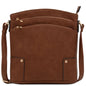 ALYSSA Triple Zip Pocket Large Crossbody Bag