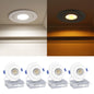Ensenior 4 Pack 6 inch Gimbal Led Recessed Lighting with Night Light, 90° Rotatable and 2700K-5000K 5CCT Selectable, Dimmable Eyeball Recessed Lights, 1200LM, 12W=115W-FCC Certified