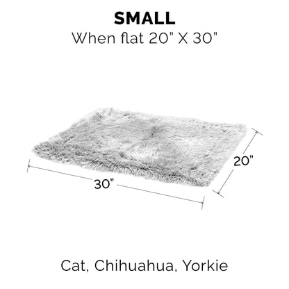 Furhaven - Manta impermeable y lavable para perros y gatos de interior, hecha en piel sintética de pelo largo sintético y terciopelo en color madera, XL, gris niebla