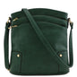 ALYSSA Triple Zip Pocket Large Crossbody Bag