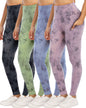 4 Pack Leggings with Pockets for Women,High Waist Tummy Control Workout Yoga Pants