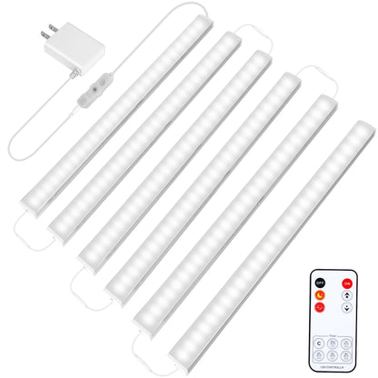 Maylit Under Cabinet Lights Plug in, 3 Pcs 12 Inch Ultra Thin Under Cabinet Lighting, Super Bright Daylight White Under Counter Lights for Kitchen, Dimmable Light for Cabinet, Counter, Workbench, Desk