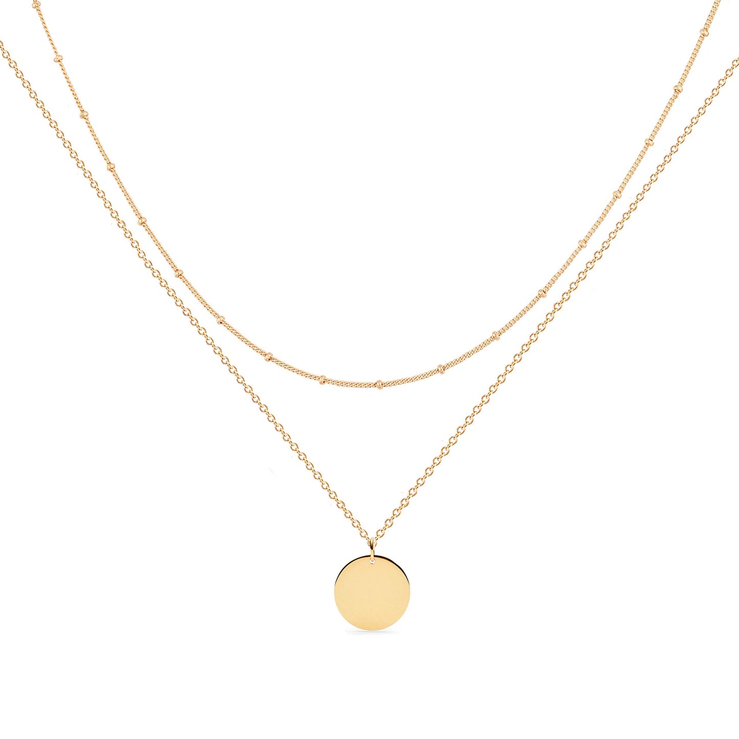 MEVECCO Layered Heart Necklace Pendant Handmade 18k Gold Plated Dainty Gold Choker Arrow Bar Layering Long Necklace for Women