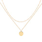 MEVECCO Layered Heart Necklace Pendant Handmade 18k Gold Plated Dainty Gold Choker Arrow Bar Layering Long Necklace for Women