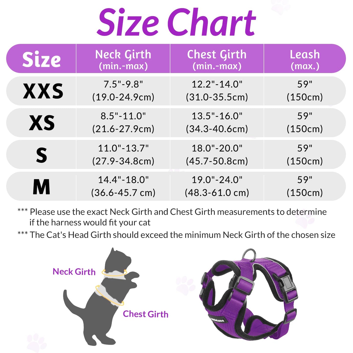 rabbitgoo Cat Harness and Leash for Walking, Escape Proof Soft Adjustable Vest Harnesses for Cats, Easy Control Breathable Reflective Strips Jacket, Black, XS