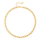 Aobei Pearl 18K Gold Paperclip Chain Choker Satellite Chain Biwa Pearl Pendant Necklace Dainty Jewelry for Women