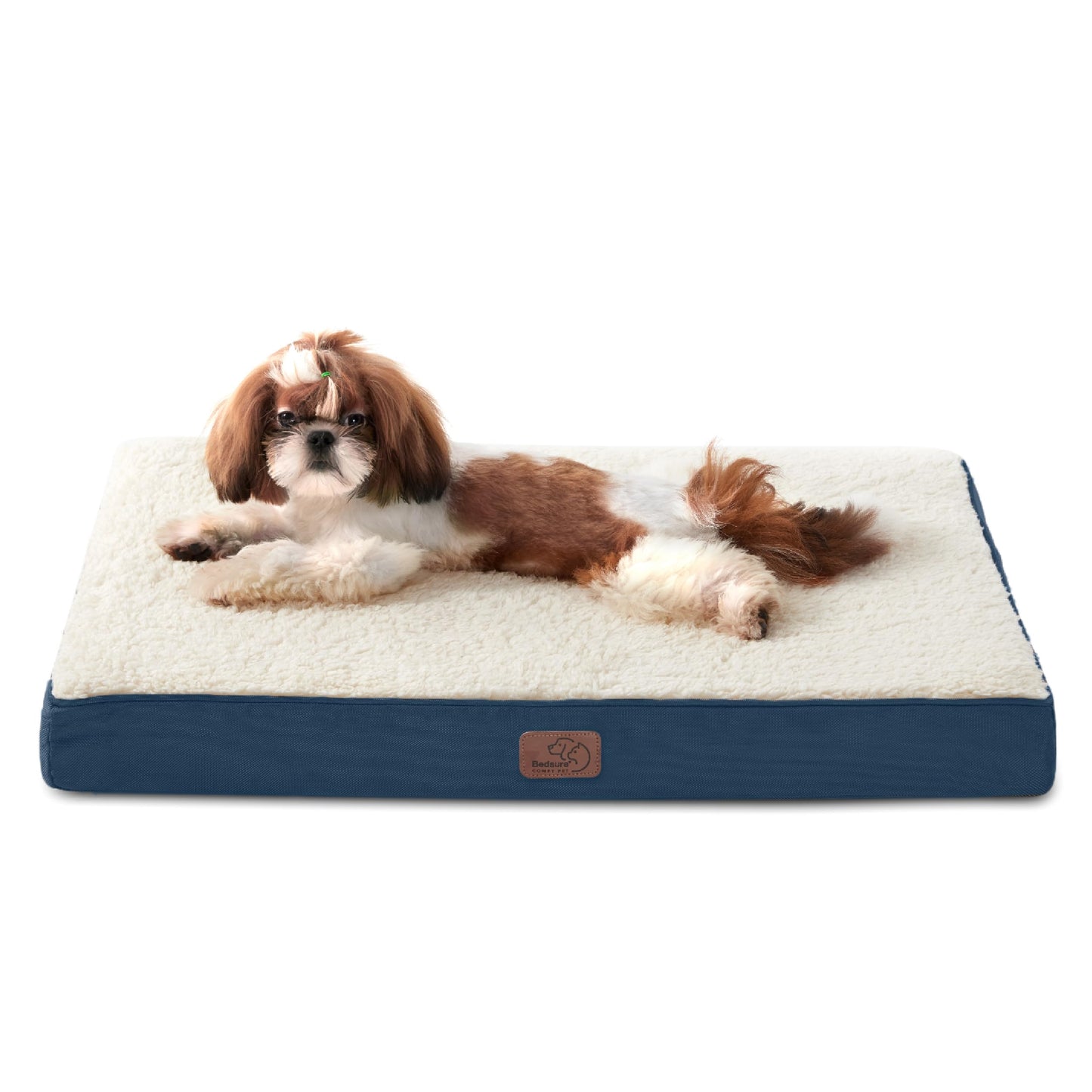 Bedsure Dog Bed for Large Dogs - Orthopedic Waterproof Puppy Beds with Removable Washable Cover, Egg Crate Foam Pet Mat, Suitable for Pet Up to 65 lbs