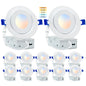 HONZIN 4 Pack 4 Inch Gimbal Recessed Lighting, 360° & 90° Adjustable Canless Downlight - 9W LED 750LM High Brightness, 5CCT 2700K-5000K Selectable, ETL/FCC & IC Rated, CRI90+ Dimmable