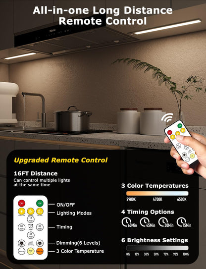 12" Thin Motion-Activated Under Cabinet Lighting, Aluminum Alloy Under Counter Lights for Kitchen, 3-Color-Temps Magnetic Closet Lights, Rechargeable Motion Sensor Light Indoor (4Pack, Silver)