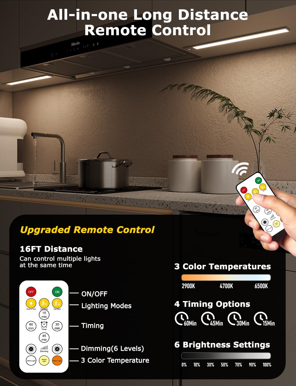 12" Thin Motion-Activated Under Cabinet Lighting, Aluminum Alloy Under Counter Lights for Kitchen, 3-Color-Temps Magnetic Closet Lights, Rechargeable Motion Sensor Light Indoor (4Pack, Silver)