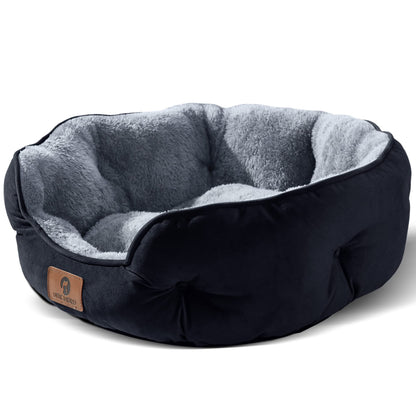 Asvin Small Dog Bed for Small Dogs, Cat Beds for Indoor Cats, Pet Bed for Puppy and Kitty, Extra Soft & Machine Washable with Anti-Slip & Water-Resistant Oxford Bottom, Grey, 20 inches