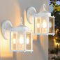 Outdoor Wall Lantern, Exterior Waterproof Wall Sconce Light Fixtures, Black Front Door Wall Lighting with Clear Beveled Glass Shade, 2 Pack
