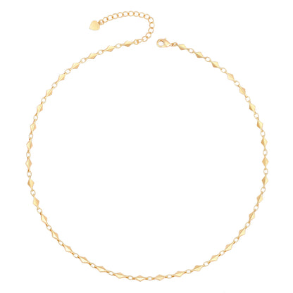 Aobei Pearl 18K Gold Paperclip Chain Choker Satellite Chain Biwa Pearl Pendant Necklace Dainty Jewelry for Women