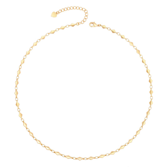 Aobei Pearl 18K Gold Paperclip Chain Choker Satellite Chain Biwa Pearl Pendant Necklace Dainty Jewelry for Women