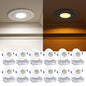Ensenior 4 Pack 6 inch Gimbal Led Recessed Lighting with Night Light, 90° Rotatable and 2700K-5000K 5CCT Selectable, Dimmable Eyeball Recessed Lights, 1200LM, 12W=115W-FCC Certified