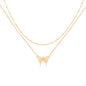 MEVECCO Layered Heart Necklace Pendant Handmade 18k Gold Plated Dainty Gold Choker Arrow Bar Layering Long Necklace for Women