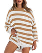 XIEERDUO Womens Sweater Sets 2 Piece Outfits Shorts Athleisure Lounge Wear Fall Fashion 2024