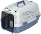 Amazon Basics 2-Door Top-Load Hard-Sided Dogs, Cats Pet Travel Carrier, Gray & Blue, 22.8"L x 15.0"W x 13.0"H