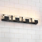 LED Bathroom Vanity Light: 24 inch Brushed Gold Acrylic Modern Lighting Fixtures - 3 Lights Contemporary Smoke Design Wall Lights Fixture Over Mirror 3000K