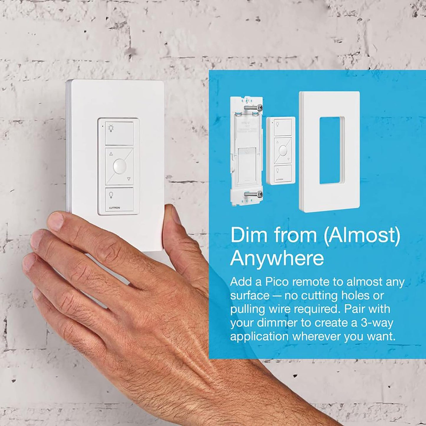Lutron Caseta Smart Lighting Kit w/ Hub, 2 Original Dimmer Switches, 2 Remotes & More for LED Light Bulbs, Works w/ Alexa, Apple Homekit, Google Home, No Neutral Req, Single-Pole/3-Way, P-BDG-PKG2W