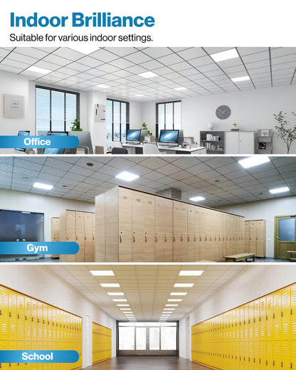 Sunco 6 Pack 2x2 LED Flat Panel Light Dual Selectable CCT 4000K/5000K/6000K & Selectable Wattage 30W/35W/40W, 5200 Lumens, Dimmable 0-10V Back-Lit Troffer Replacement Light Fixture ETL